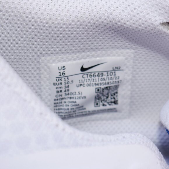 NEW Nike Alpha Menace Pro 3 Men\'s Football Cleats Size 16 Royal Blue/White